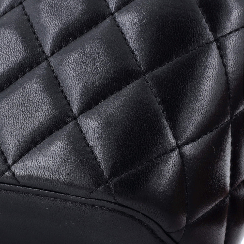 Classic Vanity Case with Chain Quilted Lambskin Small