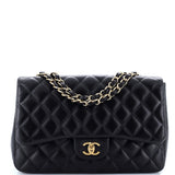 Classic Single Flap Bag Quilted Lambskin Jumbo
