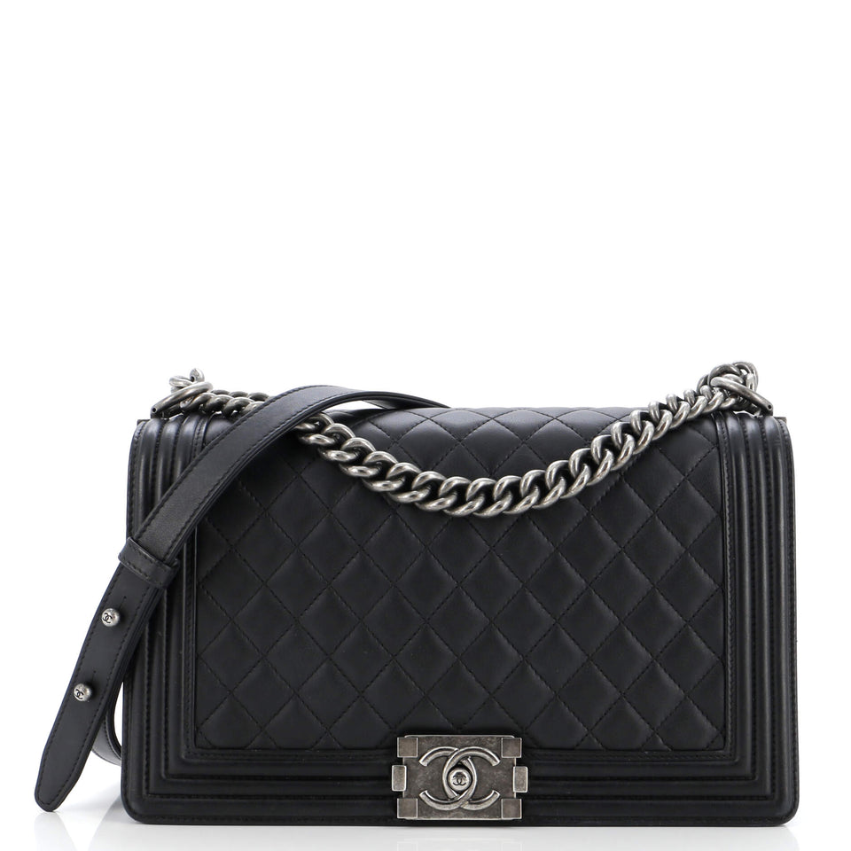 Boy Flap Bag Quilted Lambskin New Medium