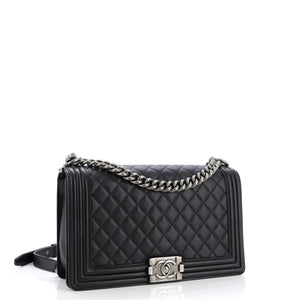 Boy Flap Bag Quilted Lambskin New Medium