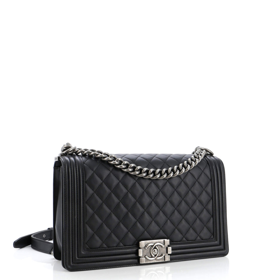 Boy Flap Bag Quilted Lambskin New Medium