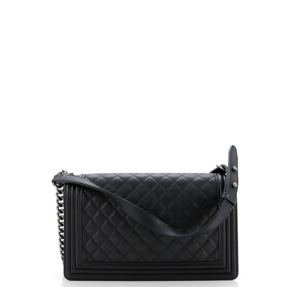 Boy Flap Bag Quilted Lambskin New Medium