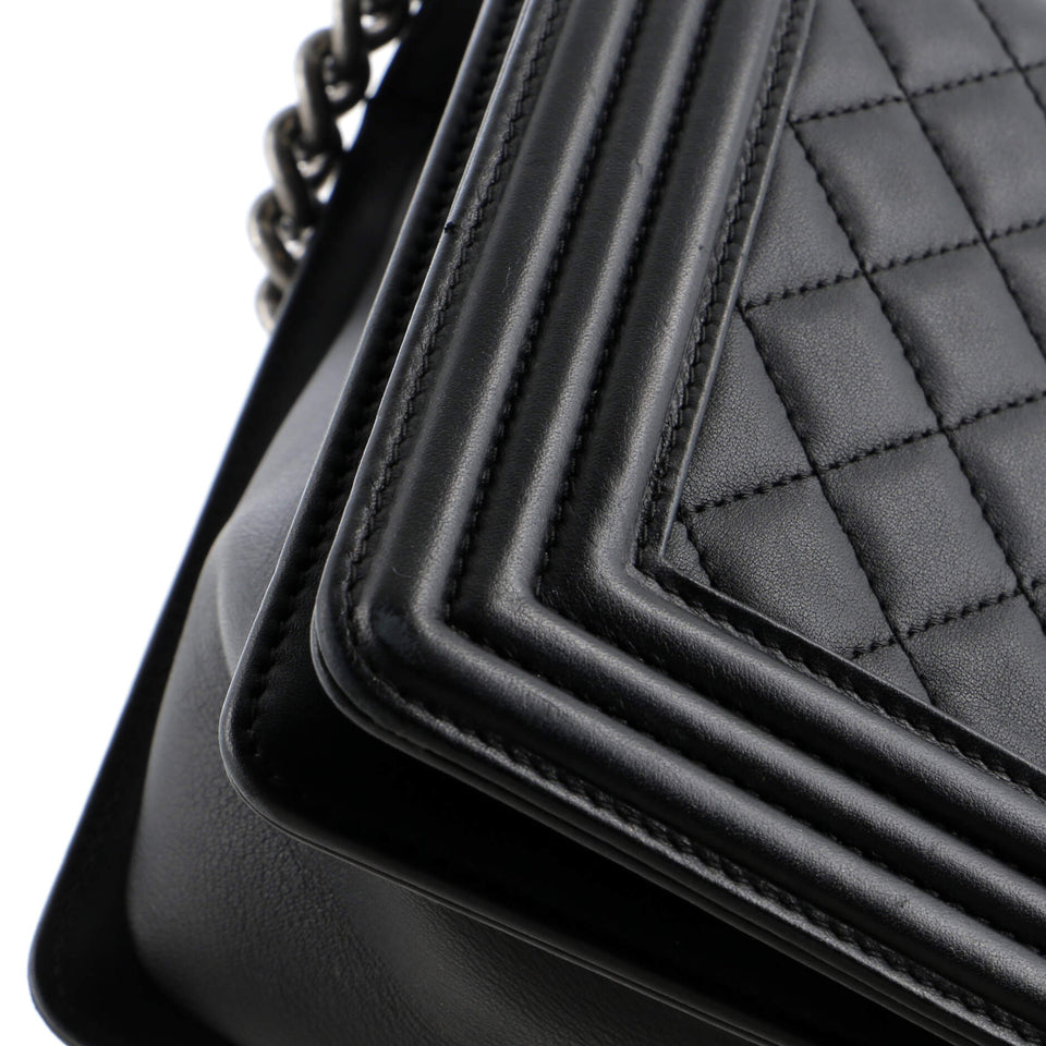 Boy Flap Bag Quilted Lambskin New Medium
