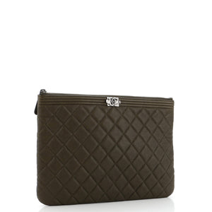 Boy O Case Clutch Quilted Caviar Medium