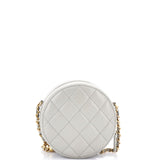 Pearl Crush Round Clutch with Chain Quilted Lambskin