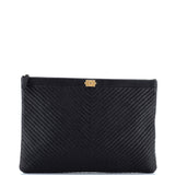 Boy O Case Clutch Chevron Caviar Large