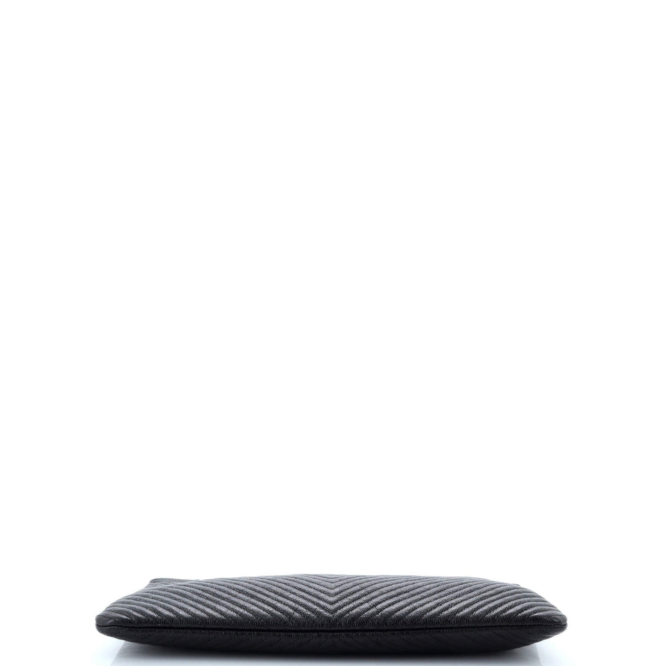 Boy O Case Clutch Chevron Caviar Large
