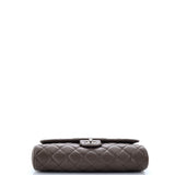 Clutch with Chain Quilted Caviar