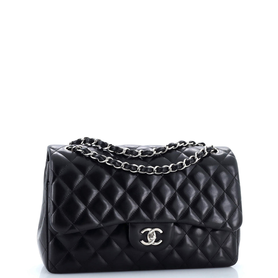 Classic Double Flap Bag Quilted Lambskin Jumbo