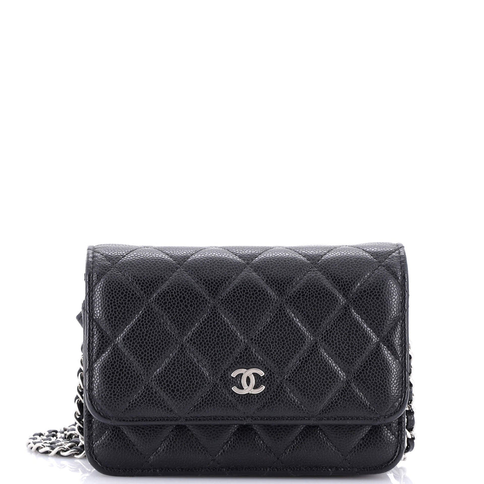 Wallet on Chain Quilted Caviar Mini