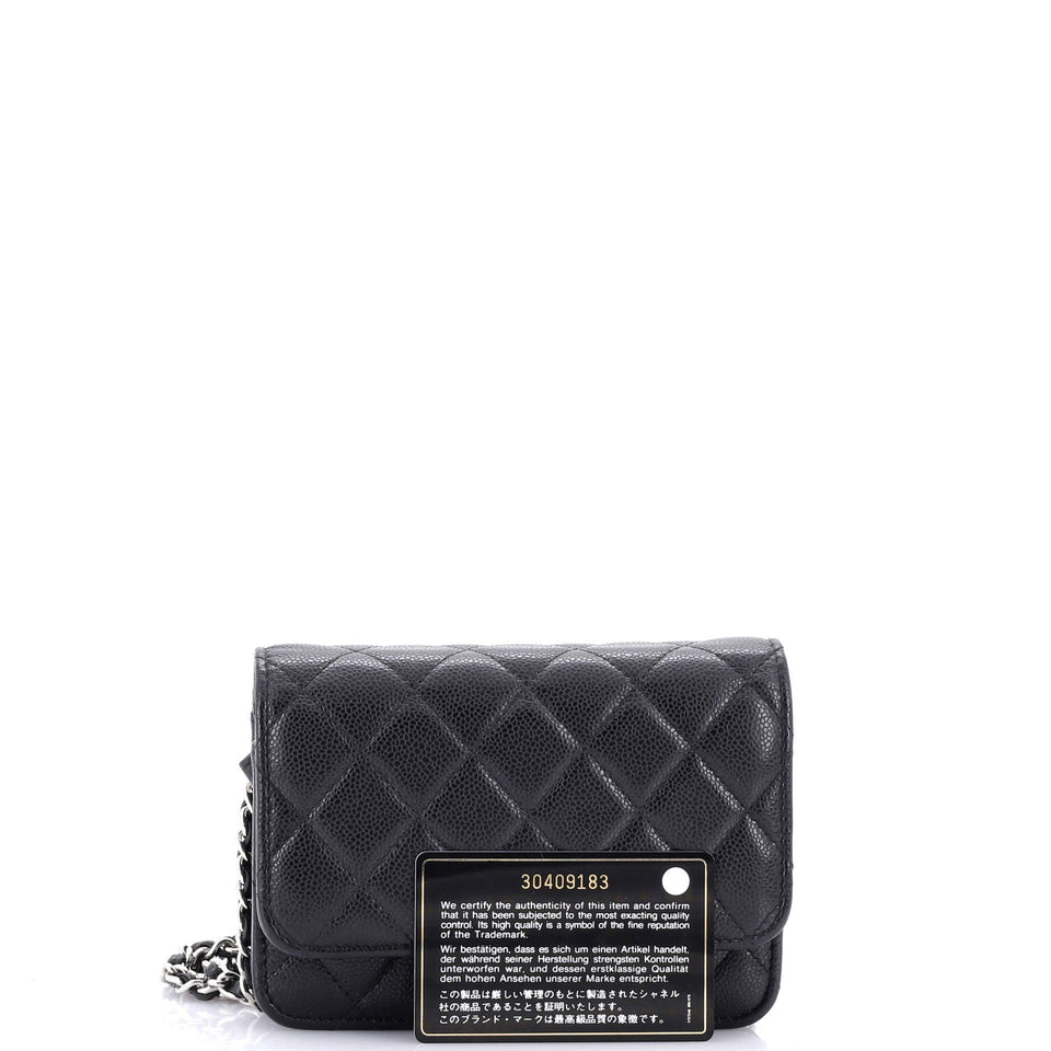 Wallet on Chain Quilted Caviar Mini
