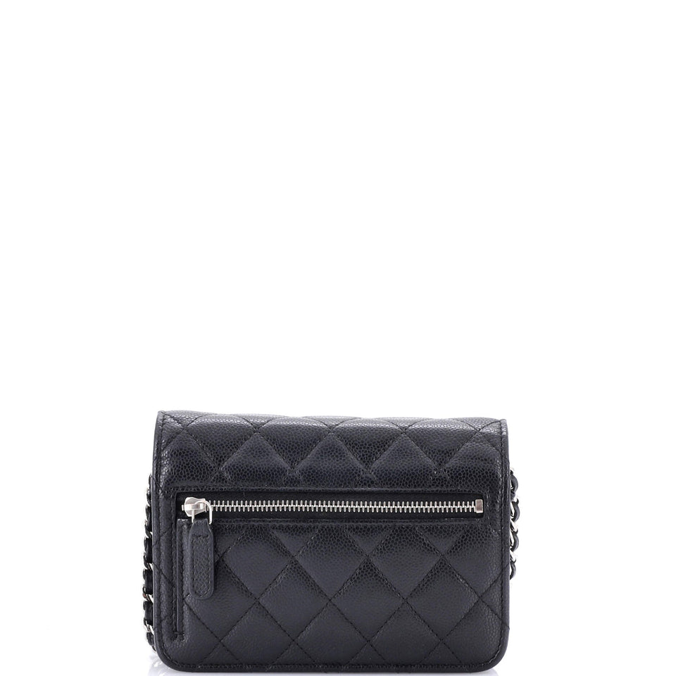Wallet on Chain Quilted Caviar Mini