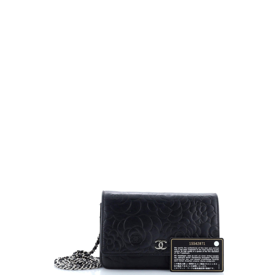 Wallet on Chain Camellia Lambskin