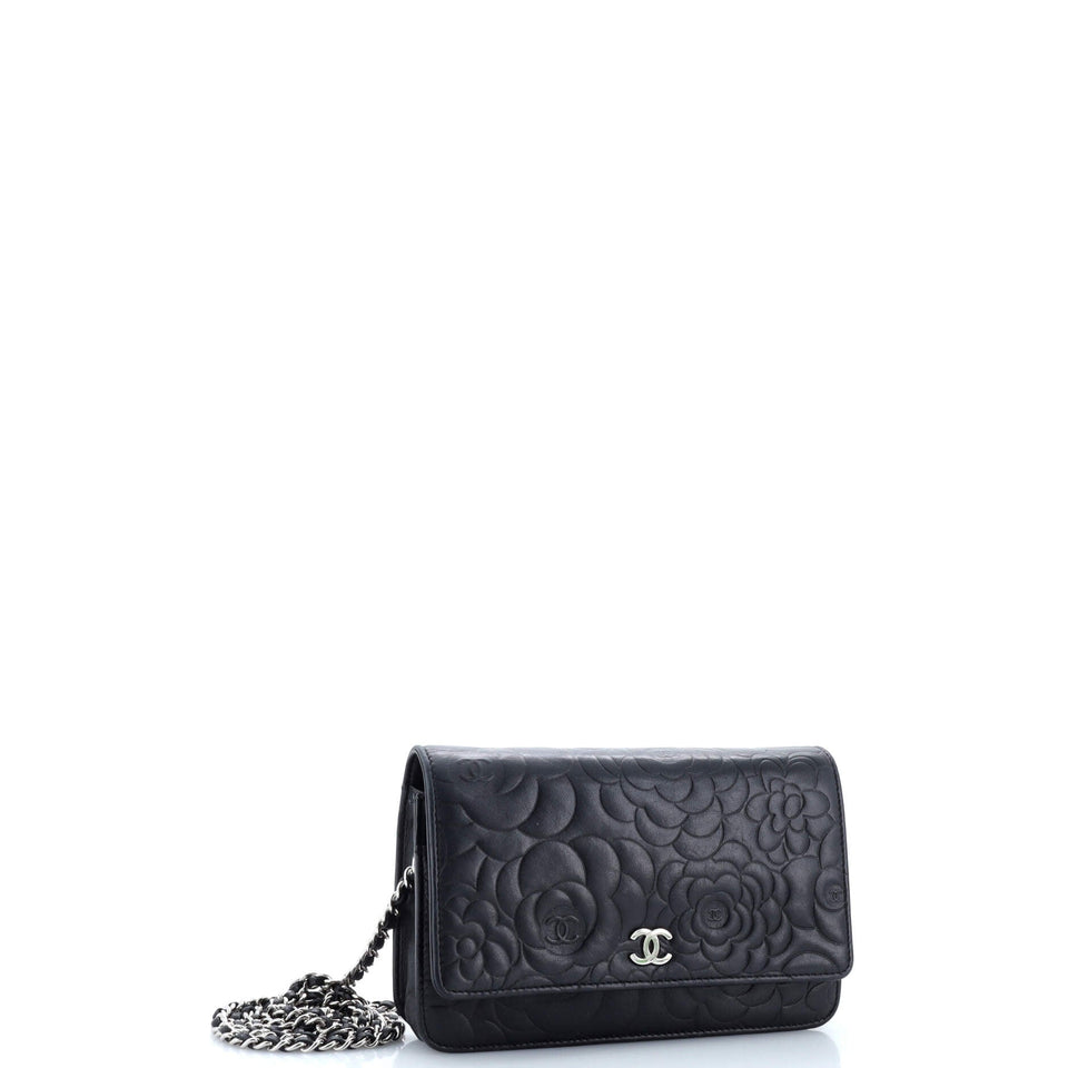 Wallet on Chain Camellia Lambskin