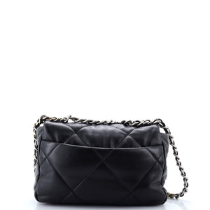 19 Flap Bag Quilted Leather Medium