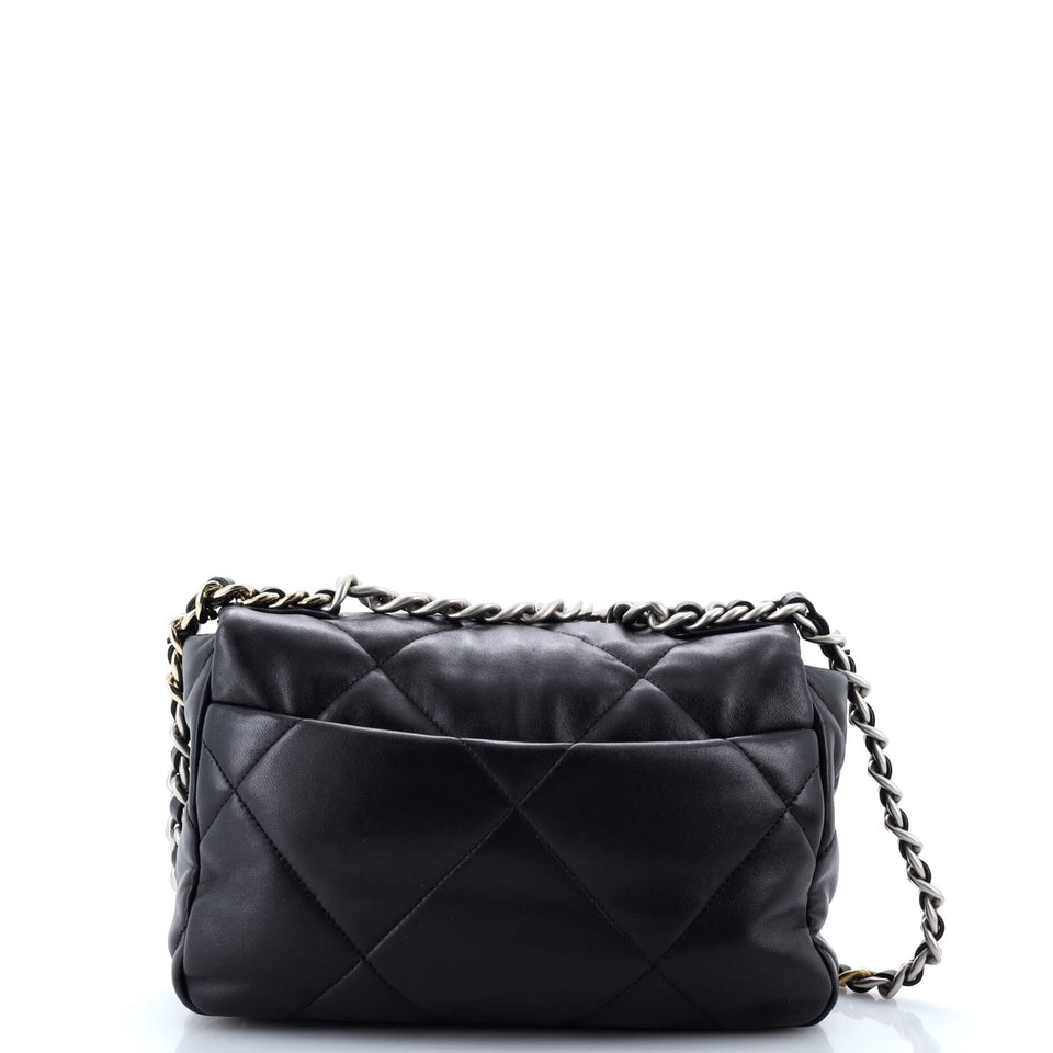 19 Flap Bag Quilted Leather Medium