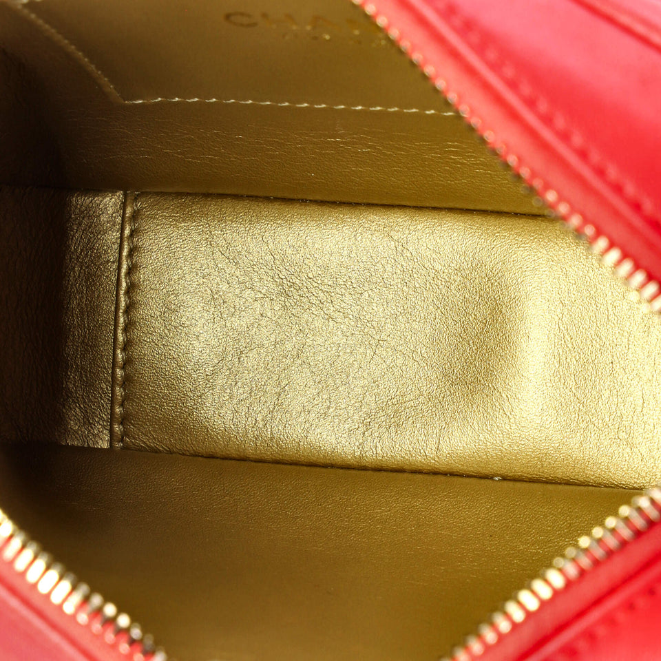 Pearl Crush Camera Case Quilted Lambskin Small