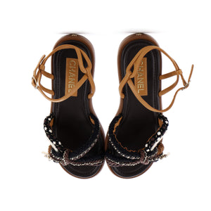 Women's CC Chain Sandals Braided Cord
