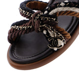 Women's CC Chain Sandals Braided Cord