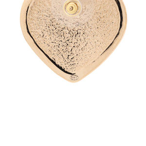 CC Turnlock Heart Stud Earrings Metal
