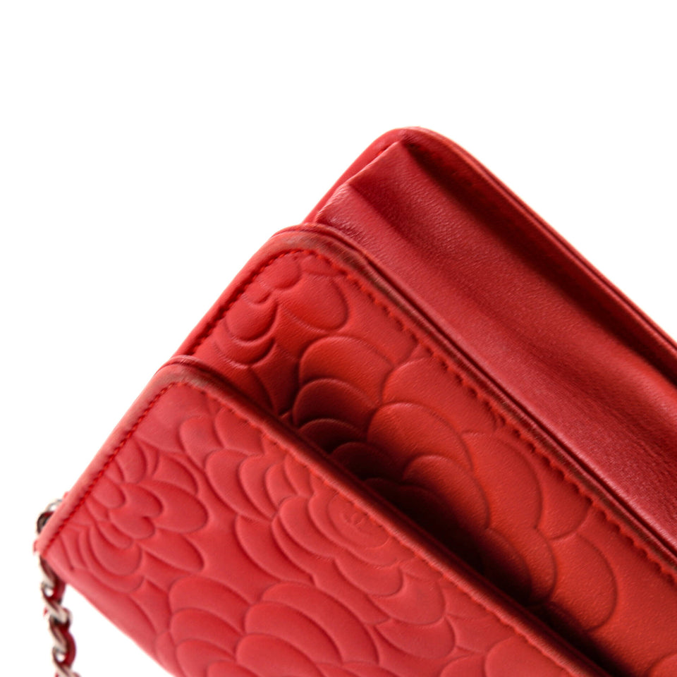 Wallet on Chain Camellia Lambskin