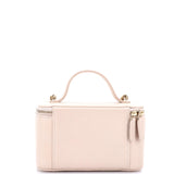 Business Affinity Top Handle Vanity Case with Chain Quilted Caviar Small