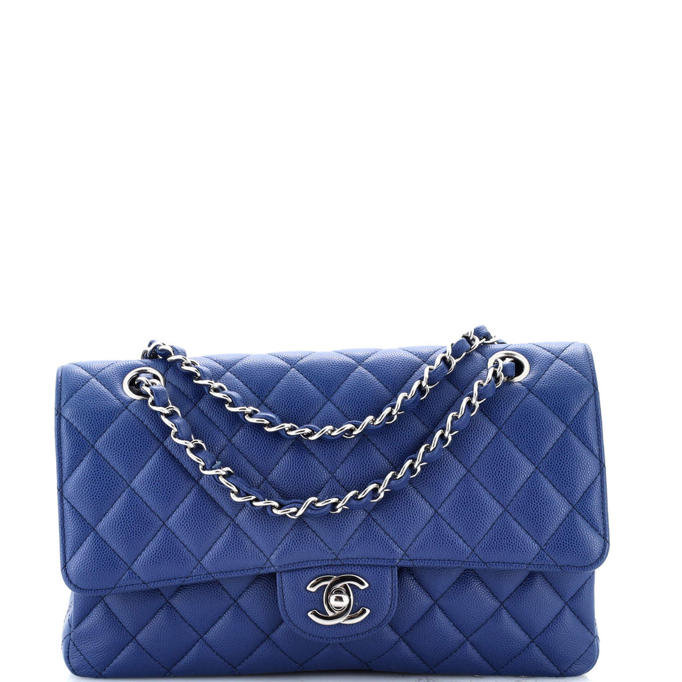Classic Double Flap Bag Quilted Caviar Medium