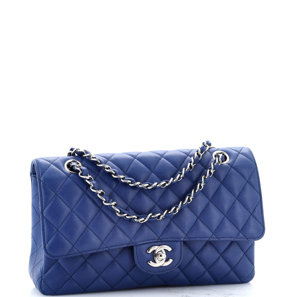 Classic Double Flap Bag Quilted Caviar Medium