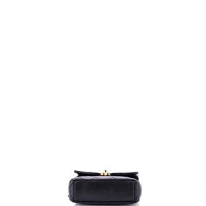 Crystal CC Chain Handle Flap Bag Quilted Lambskin Small
