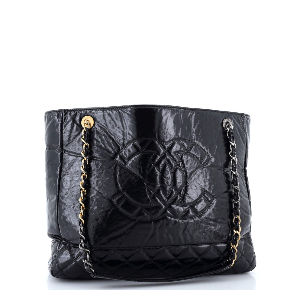 Paris-31 Rue Cambon Timeless CC Shopping Tote Quilted Shiny Aged Calfskin Large