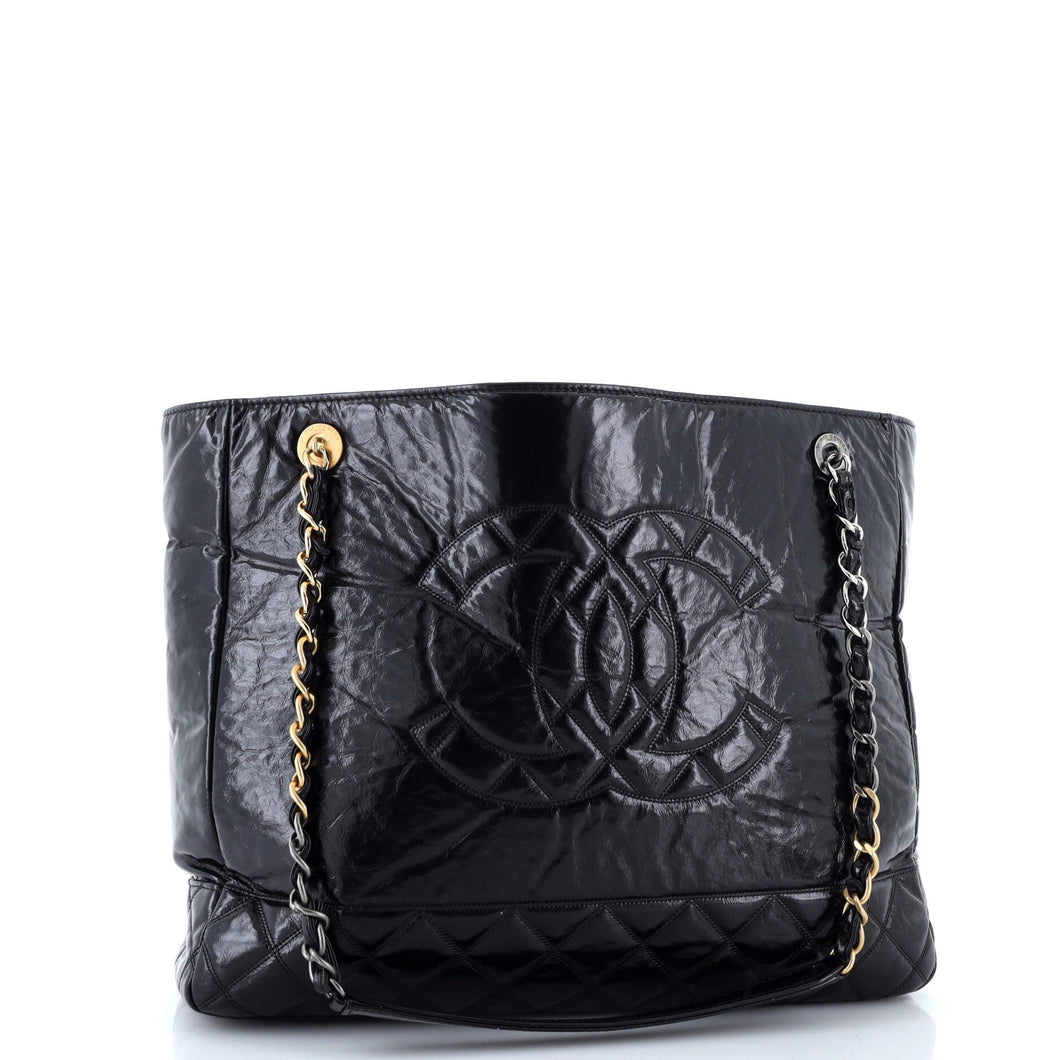 Paris-31 Rue Cambon Timeless CC Shopping Tote Quilted Shiny Aged Calfskin Large