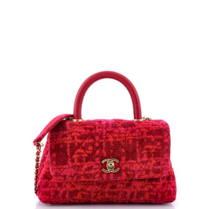 Coco Top Handle Bag Quilted Tweed Mini