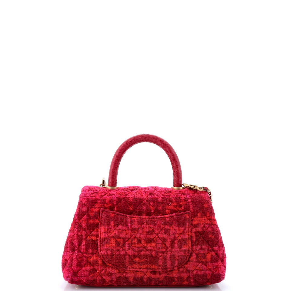 Coco Top Handle Bag Quilted Tweed Mini
