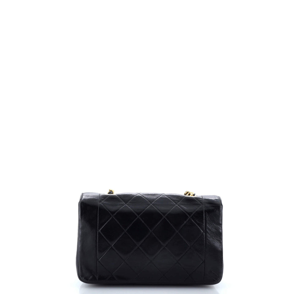 Vintage Diana Flap Bag Quilted Lambskin Small