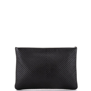 O Case Clutch Chevron Caviar Large
