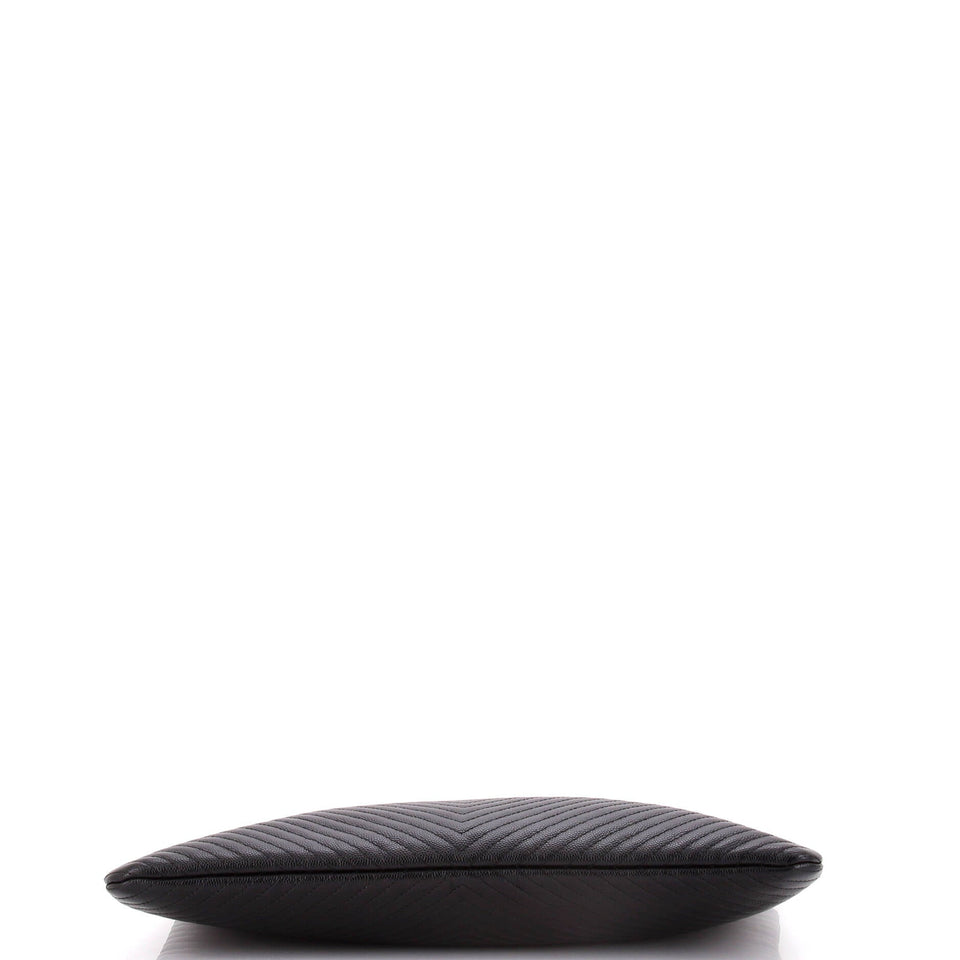 O Case Clutch Chevron Caviar Large