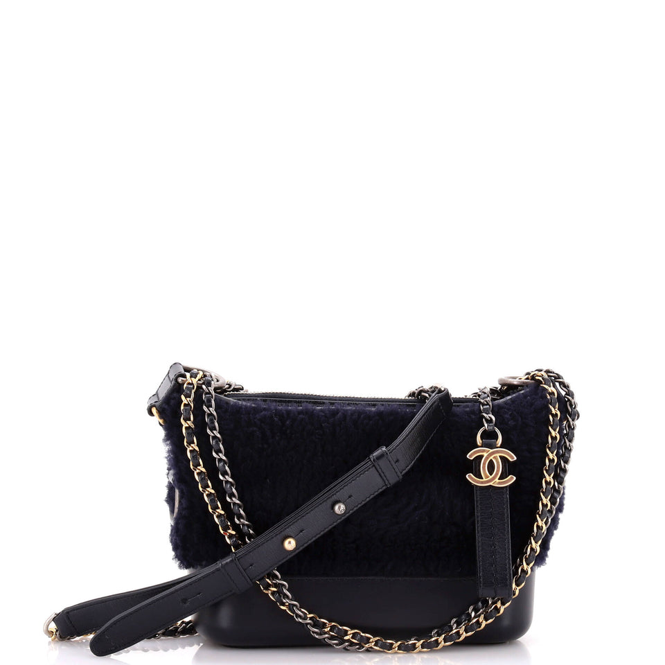 Gabrielle Hobo Shearling and Leather Small