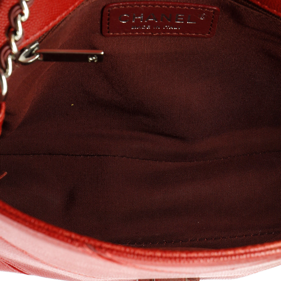 Macro Flap Bag Chevron Caviar Large