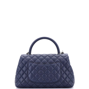 Coco Top Handle Bag Quilted Caviar Small