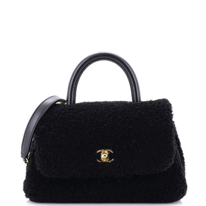 Coco Top Handle Bag Shearling Small