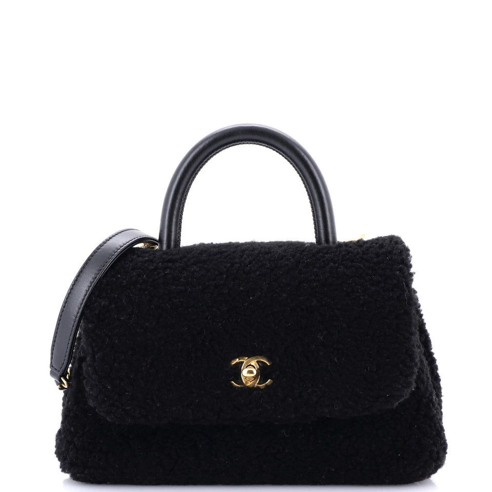 Coco Top Handle Bag Shearling Small