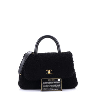 Coco Top Handle Bag Shearling Small