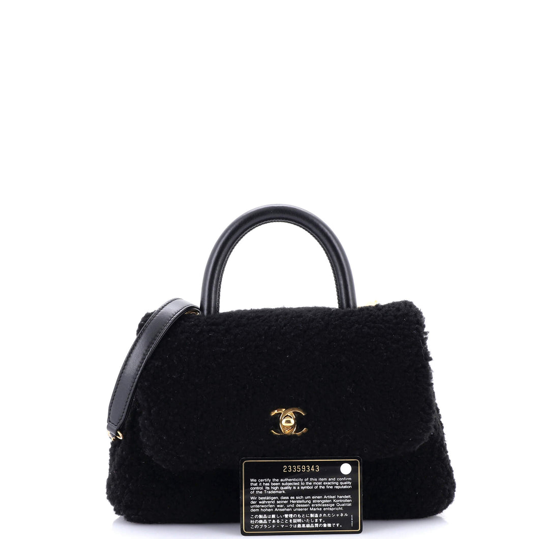 Coco Top Handle Bag Shearling Small