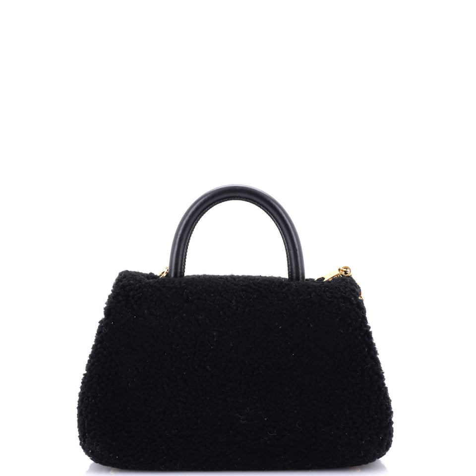 Coco Top Handle Bag Shearling Small
