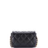 Nailed CC Full Flap Bag Quilted Calfskin Mini