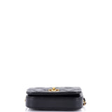 Nailed CC Full Flap Bag Quilted Calfskin Mini