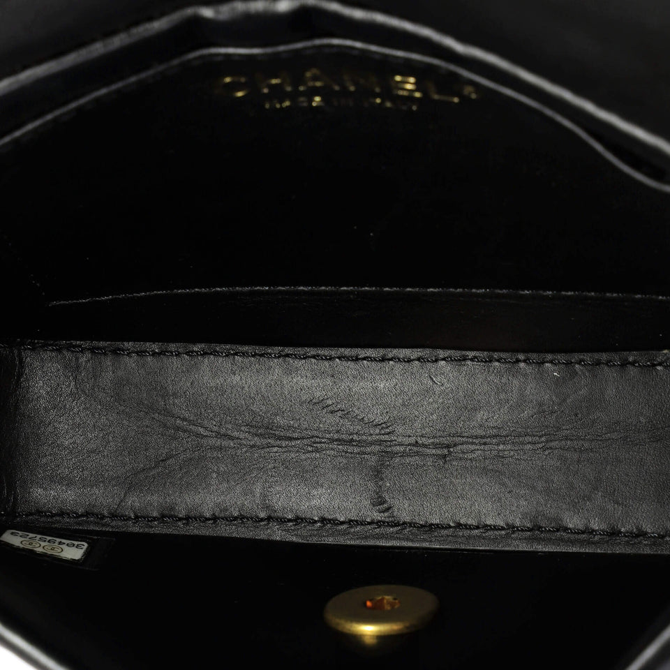 Nailed CC Full Flap Bag Quilted Calfskin Mini