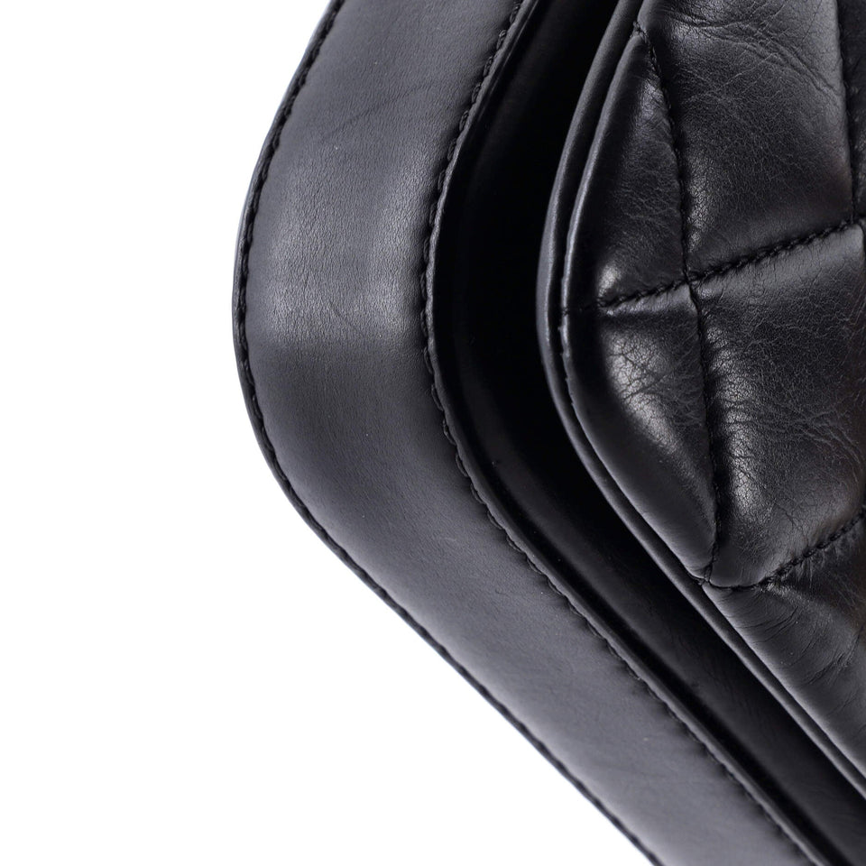 Nailed CC Full Flap Bag Quilted Calfskin Mini