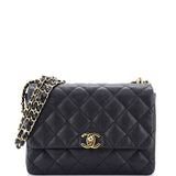 Coco First Flap Bag Quilted Caviar Mini