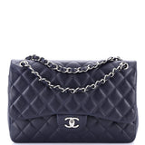 Classic Double Flap Bag Quilted Caviar Jumbo